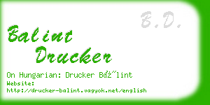 balint drucker business card